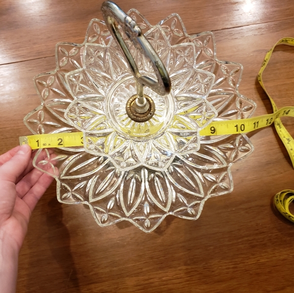 2 Tiered Glass Tray Vintage - Picture 13 of 16